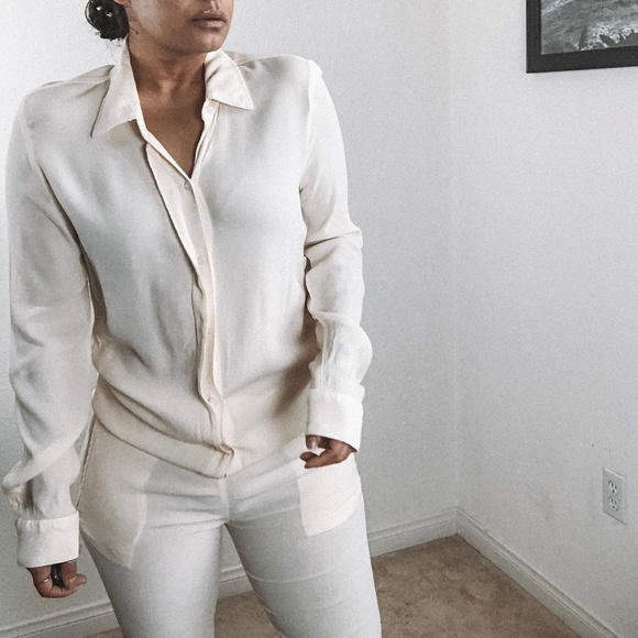 monrow crepe long sleeve jumpsuit